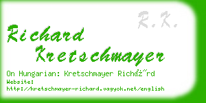 richard kretschmayer business card